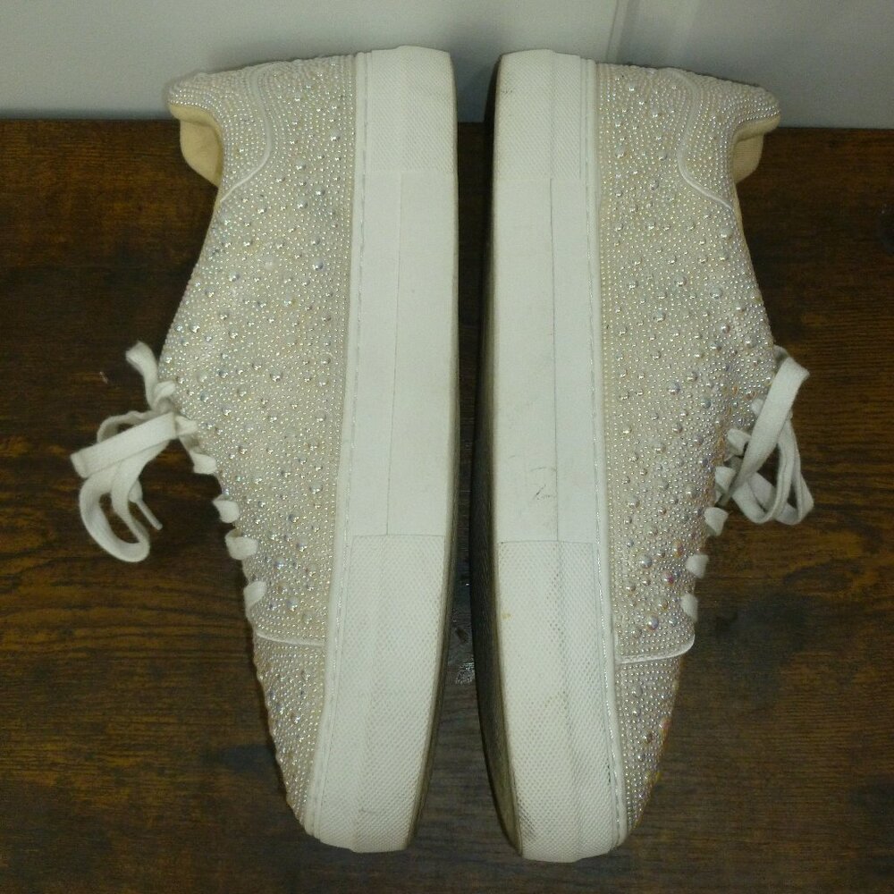 Betsy Johnson "Sidny" Pearl Platform Bridal Sneakers - Picture 6 of 16